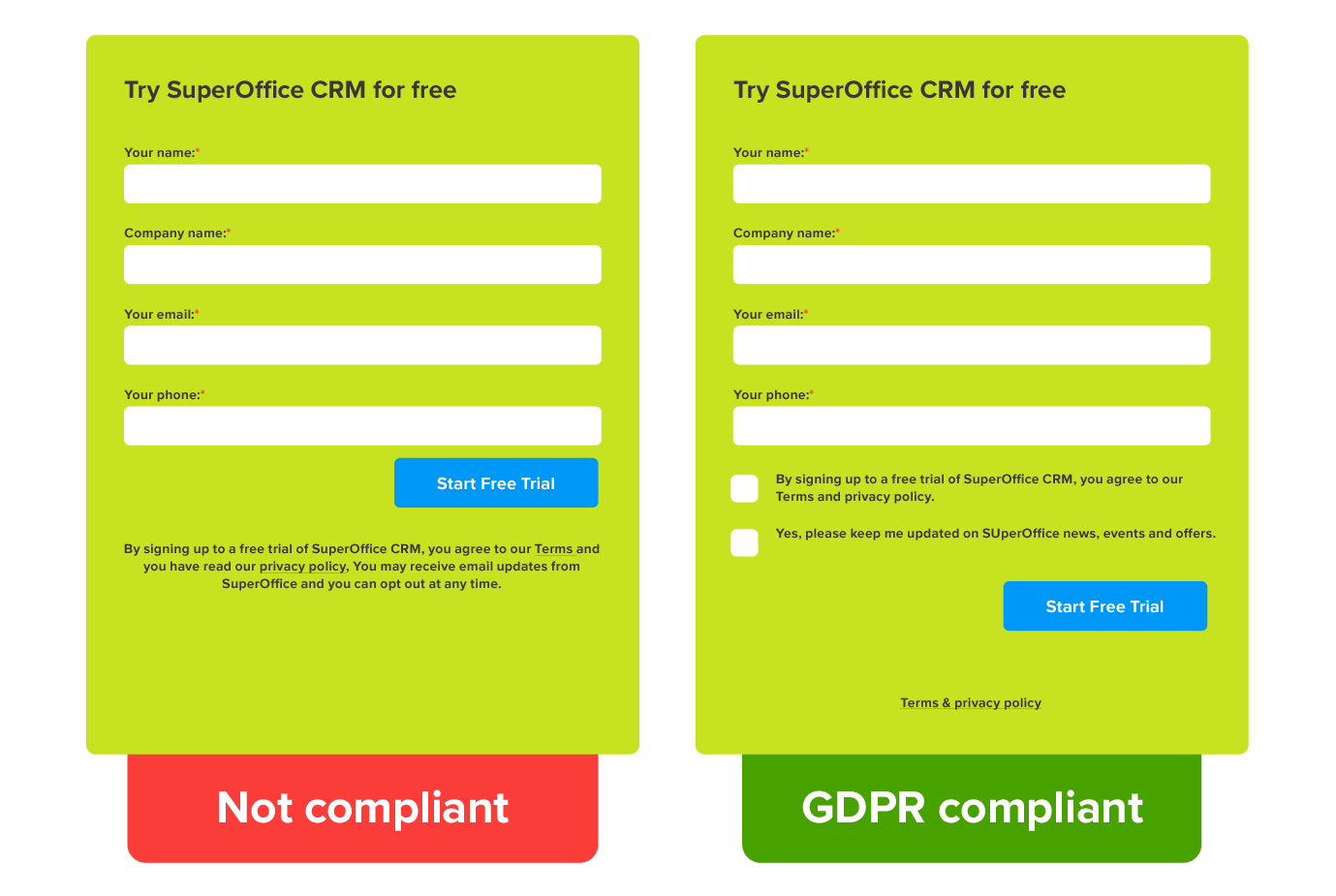 GDPR compliant form